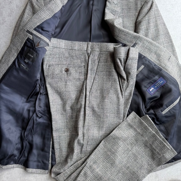 J Crew Ludlow Prince of Wales Abraham Moon wool blend, 38R suit + trousers - Picture 2 of 16